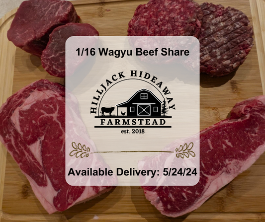 1/16 Wagyu Beef Share: Available 24 May