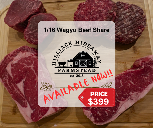 1/16 Wagyu Beef Share: Available NOW!!